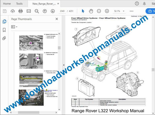 Range Rover L322 Repair Manual